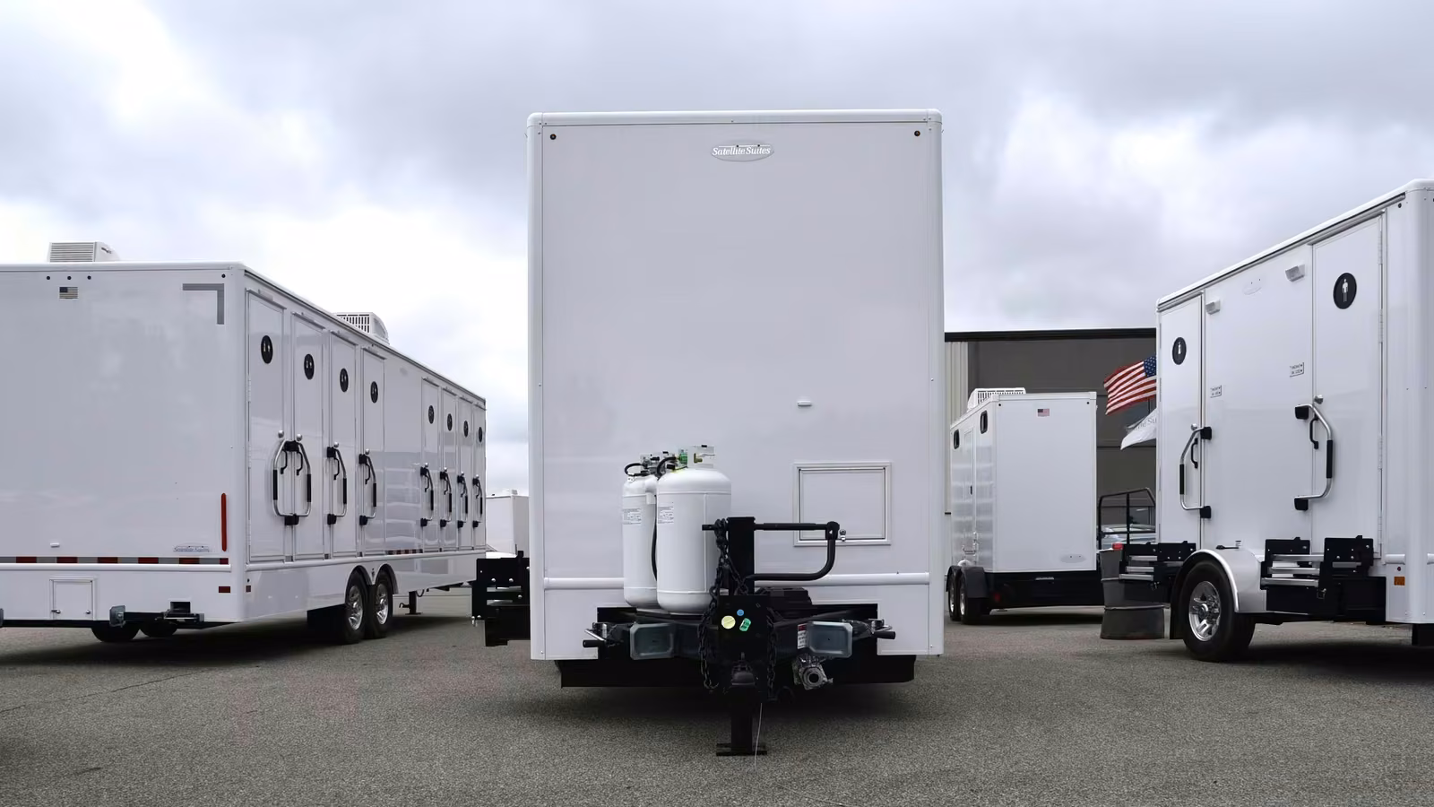 Portable Restroom Trailers with Toilets and Sinks -- US range